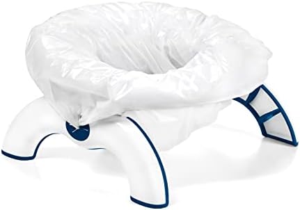 OXO Tot replacement bags being attached to travel potty