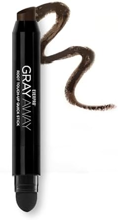 Close up view of the angled applicator stick for precise hairline and eyebrow gray coverage