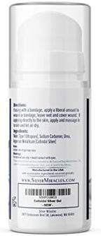 Silver Miracles nano silver wound care ointment packaging label details