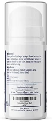 Nano silver gel wound care ointment by Silver Miracles for soothing burns and skin irritation.