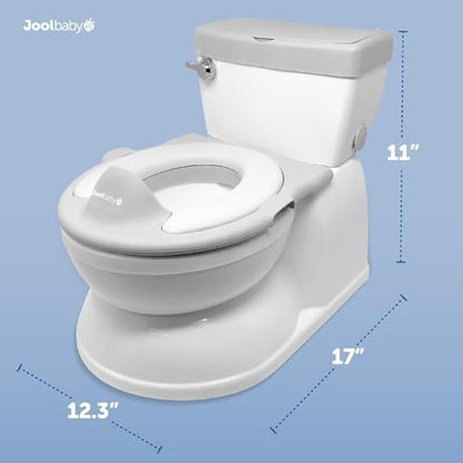 Top view of cushioned potty seat with splash guard
