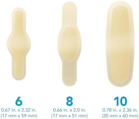 Assorted sizes of hydrocolloid gel pads for heel and toe protection.