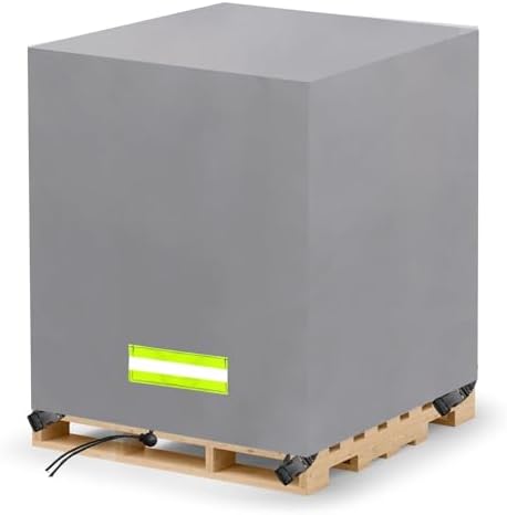 MQLD black outdoor box cover showing the adjustable drawstring and windproof buckles.