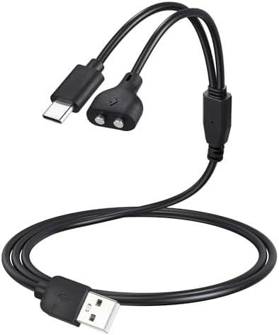 Defydayer replacement charger cord for dog shock collar close-up of aluminum alloy plugs.