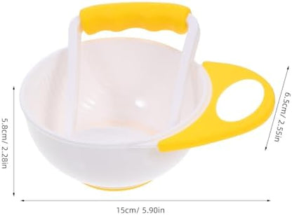 Non-skid base close up view on DOITOOL manual weaning feeding bowl