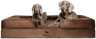 NOAH & PAW Giant Dog Bed XXL, 55x45x11 Inch, Orthopedic Dog Beds, Eggshell Memory Foam Infused with Cooling Gel, Inner Cover, Water Resistant, Machine Washable (Velvet Sofa Collection) - Image 2