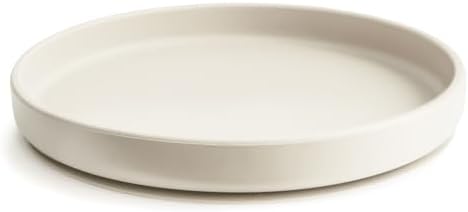 Mushie Ivory silicone plate showing suction base
