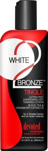 Devoted Creations White 2 Bronze Tingle tanning lotion packaging