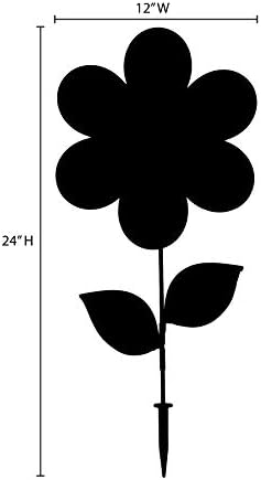 Side profile of yellow sunflower kinetic garden spinner