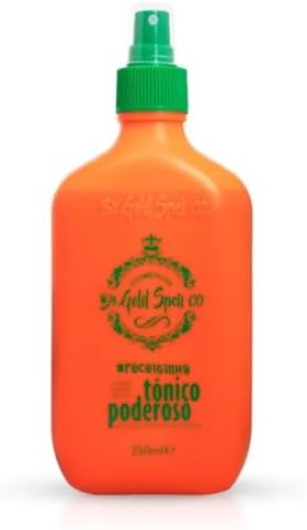 Gold Spell Brazilian Powerful Hair Tonic spray nozzle and scalp application details