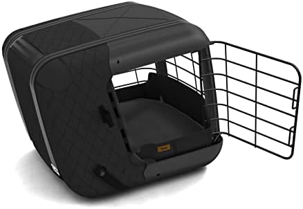 Premium 4petsproducts black series pet carrier showing the soft washable cushion inside