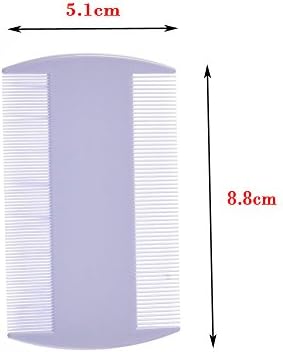 BinaryABC multicolored double edged nit removal combs arranged neatly in a row.