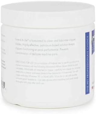 Sixteen ounce Top Performance barber tool blade wash liquid inside reusable clear dispenser jar
