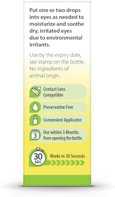 Side view of Optase Allegro lubricant drops showing contact lens compatible formula.