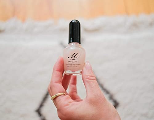 Close up of Nail Magic hardener and conditioner bottle