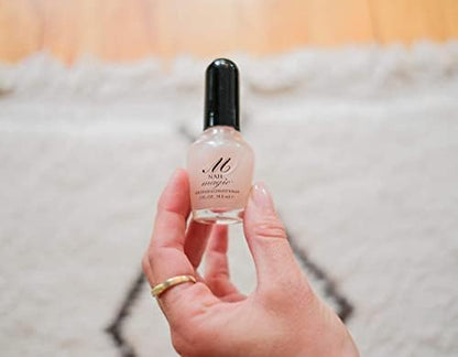 Close up of Nail Magic hardener and conditioner bottle