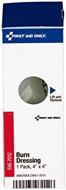 Sterile 4x4 inch gel-soaked burn bandage refill for first aid kits and cabinets.