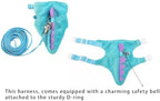Authentic USA-imported JNCWYP small pet outdoor walking uniform package including one blue harness and one leash.