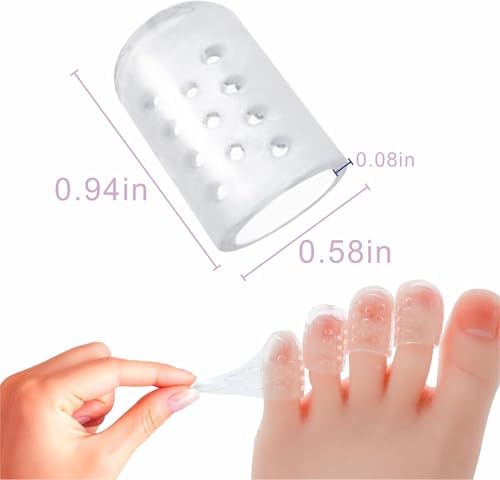 Breathable anti friction toe sleeves with holes on foot