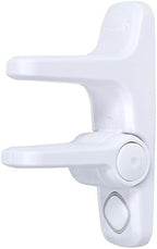 Close up of hidden side release mechanism on door lock