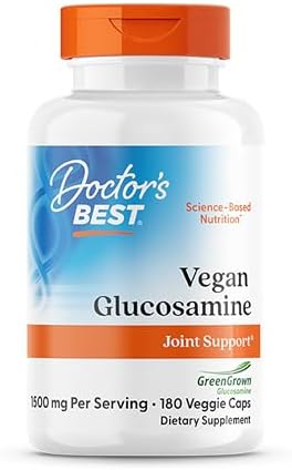 Doctor's Best Vegan Glucosamine Sulfate, Joint Support, Non-GMO, Vegan, Gluten Free, Soy Free, 750 mg 180 Veggie Caps - Image 2