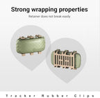 Six pack replacement holder clips for large dog tracking devices demonstrating flexibility