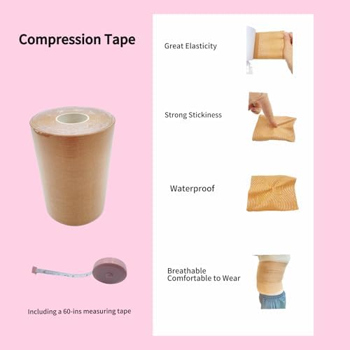 LIWEN NatureSlim body tape applied for abdominal compression and support.