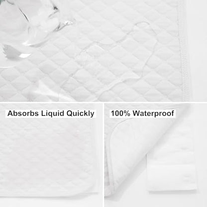 Three pack of white rectangular baby changing table covers