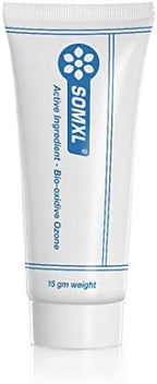 SOMXL dual action cream for HPV wart removal showing authentic USA packaging.