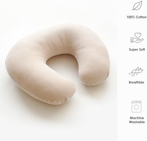 Machine washable cotton nursing pillow cover lifestyle shot
