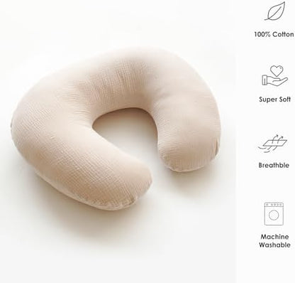 Machine washable cotton nursing pillow cover lifestyle shot