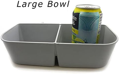 DryFur large double diner pet carrier cup attached securely to a wire kennel door for airline compliance