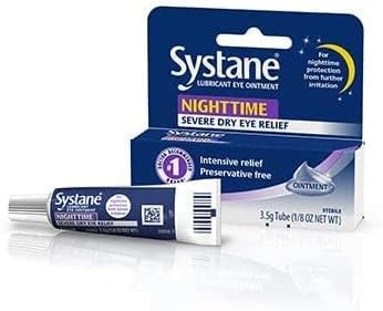 Authentic USA imported Systane eye ointment for overnight moisture barrier.