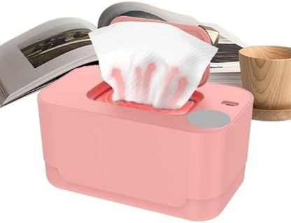 Baby wipe warmer lid open showing internal heating plate