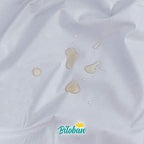 Close up of heavy duty elastic opening on pail liner