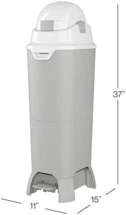 Foundations gray diaper disposal unit foot pedal angle