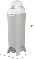Foundations gray diaper disposal unit foot pedal angle