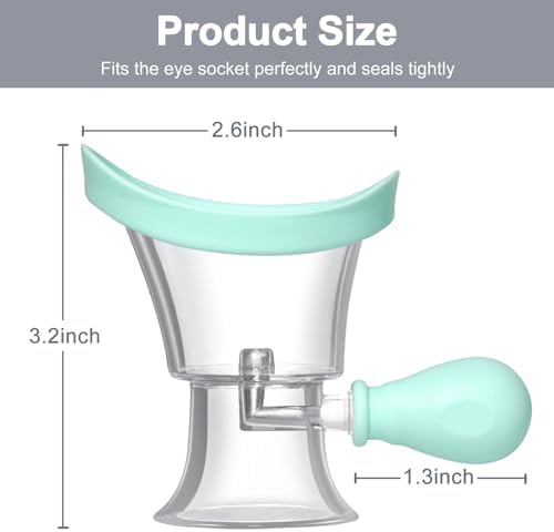 Leak-proof eye bath cup with manual pump for soothing digital eye strain