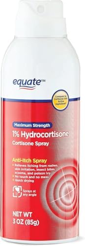 Equate 1 percent hydrocortisone spray 2 pack for insect bite treatment