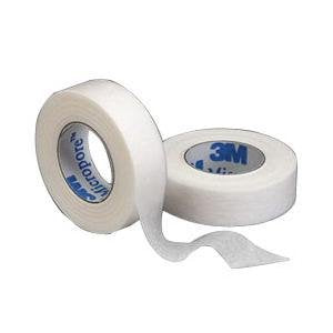 3M Micropore Hypoallergenic Paper Surgical Tape box of twelve rolls front view for sensitive skin care