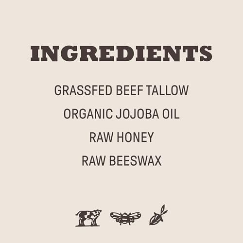 Handmade USA imported tallow balm with organic jojoba oil and beeswax
