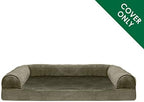 Premium imported zippered dog bed cover showing velvet bolster details