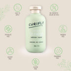 Curifly scalp exfoliating shampoo 300ml bottle side profile