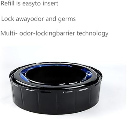 Close up of KMKMVV diaper pail refill cartridge layers