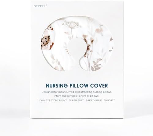 Soft minky texture close up of Grssder nursing pillow cover
