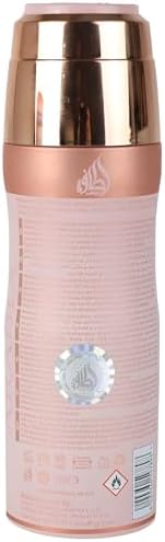 Imported Asdaaf Prive Rose deodorant spray for women featuring long-lasting musky notes.