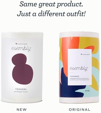 Two rolls of Esembly disposable bamboo viscose diaper liners