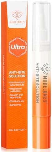 Anti bite solution pen with bitter formula showing precise brush tip