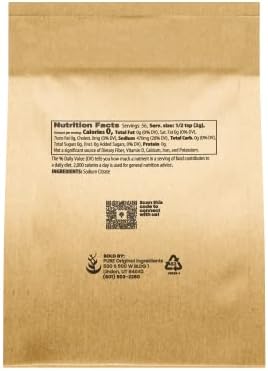 Pure Original Ingredients Sodium Citrate four ounce package for cheese sauce