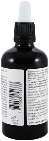 Heiltropfen Methylene Blue And Ormus And Gold packaging tube